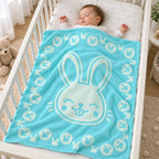 Cobertor Frazada Ligero Jacquard Cunero 90x110m Providencia® Conejin Agua