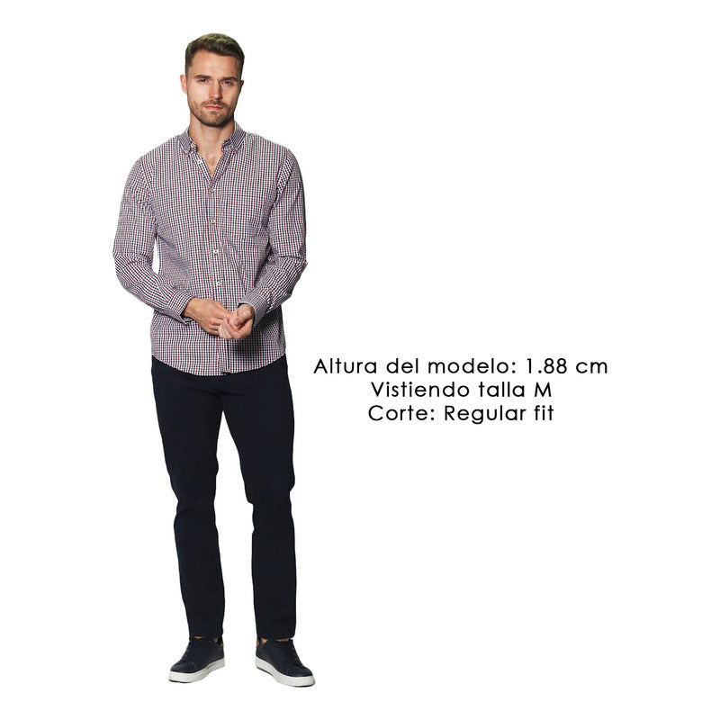 Camisa Para Hombre Manga Larga Mod. B4520 Marca Bobois®