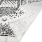 Chalina Chal Elegante Suave Para Mujer 130x130cm Blanco Blanco Figuras Unitalla