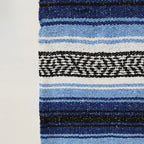 Falsa Artesanal 1.90m X 1.20m Cobija Multiusos Mexicana Geométrico 1 Kg Azul