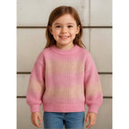 Suéter Tejido Para Niña Mod.4360 Marca Mayoral® Rosa Líneas 6