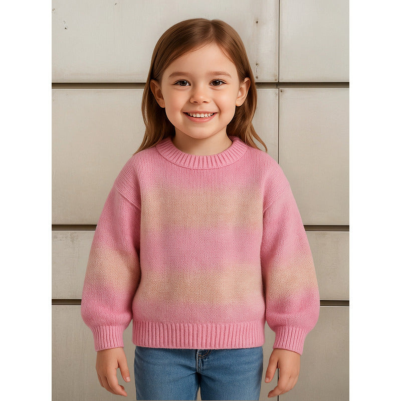 Suéter Tejido Para Niña Mod.4360 Marca Mayoral® Rosa Líneas 6