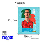 Frazada Ligera Super Suave Matrimonial Futbol Providencia® Equipo 500 G Cr7 Panini