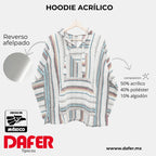 Suéter Poncho Canguro Artesanal Hoodie Acrilico Colores