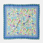 Mascada Ejecutiva De Satín Cuadrada Fina Para Mujer Multicolor Floral Nautico Unitalla