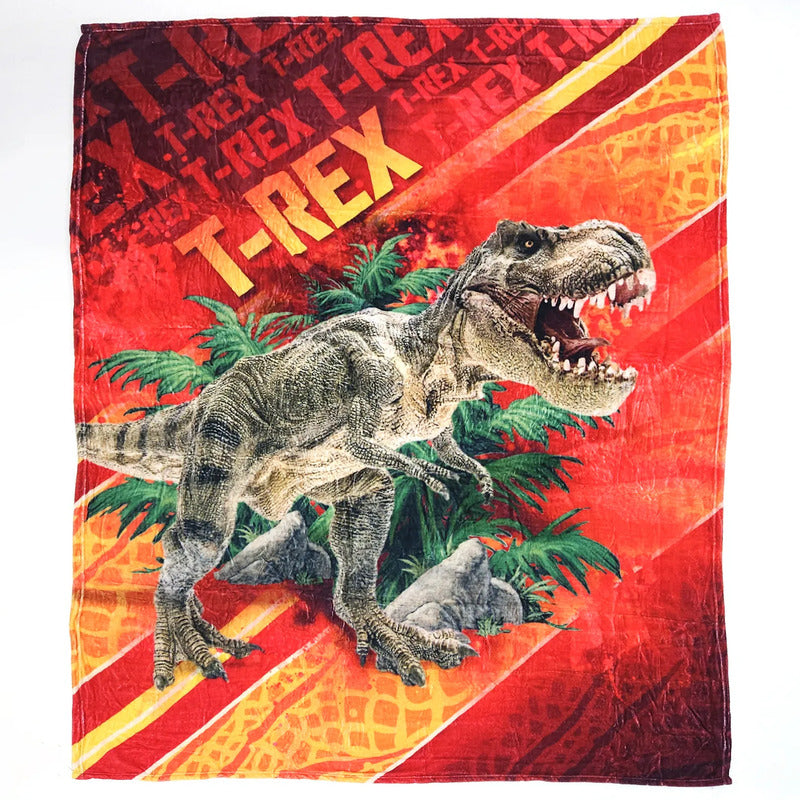 Cobertor Ligero Super Suave Matrimonial Diseños Providencia® T- Rex 850 G Multicolor