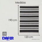Falsa Artesanal 1.90m X 1.20m Cobija Multiusos Mexicana Geométrico 1 Kg Gris