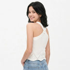 Blusa Corta Cuello Halter Para Niña Mod.6024 Marca Mayoral® Hueso Lisa 18 Años