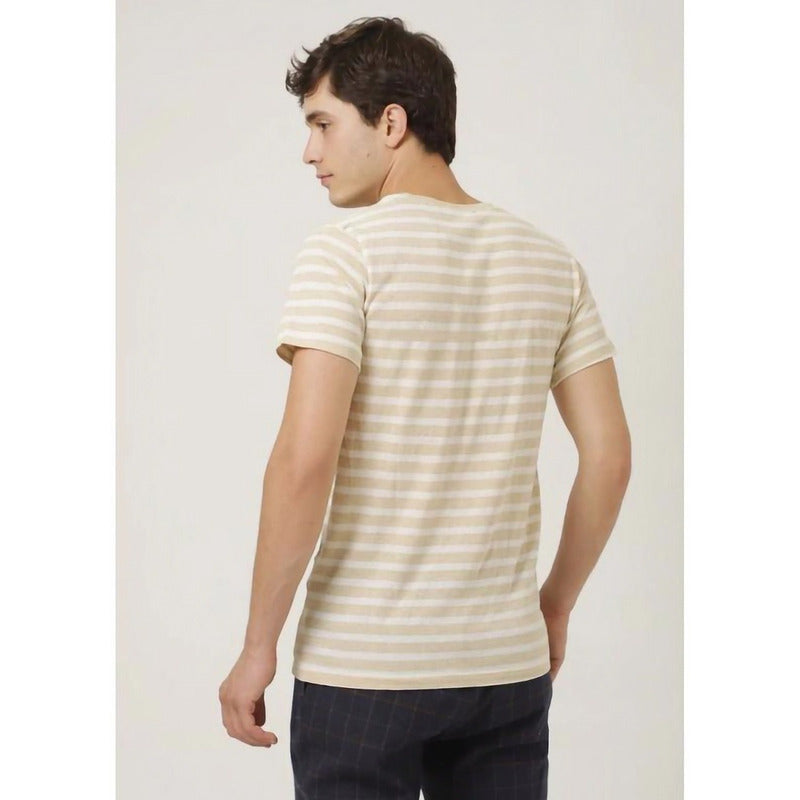 Playera Rayas Para Hombre Mod.cppm Marca Lob®