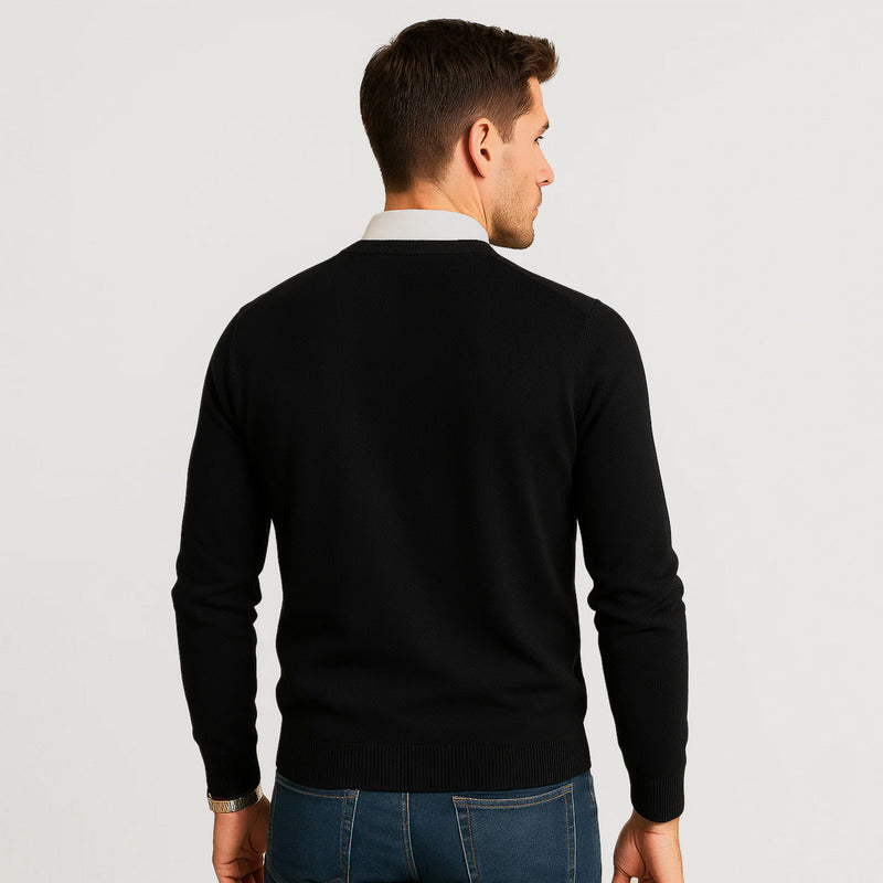 Suéter Para Hombre Básico De Punto Fino E55301 Marca Bobois®