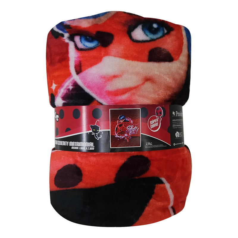 Cobertor Ligero Super Suave Matrimonial Diseños Providencia® Ladybug 850 G Multicolor