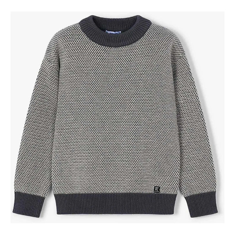 Sueter Tejido Para Niño Mod.4376 Marca Mayoral® Gris Tejido 3 Años
