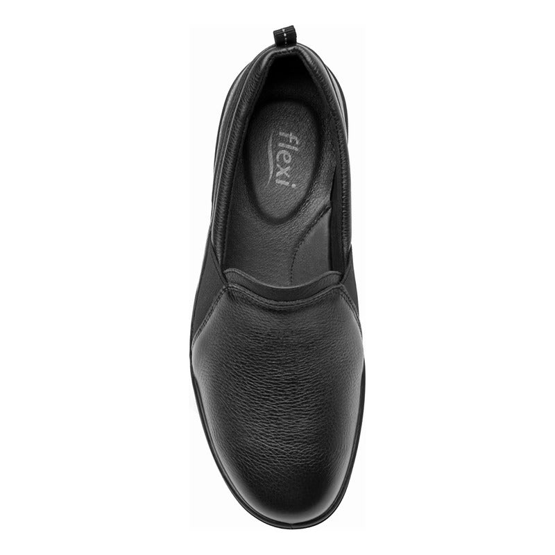 Zapato Flat Confort Casual Para Mujer Mod.35311 Marca Flexi® Negro Lisa 24.5 Mx
