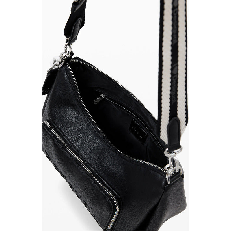 Bolso De Mano Para Mujer Mod.24waxp972000 Marca Desigual® Negro Lisa Níquel