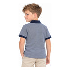 Playera Polo Para Niño Mod. 3105 Marca Mayoral® Marino 7 Años Lisa