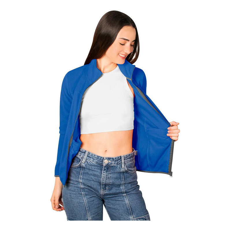 Sudadera Eco Fleece Para Mujer M.dw86-fce7597 Greenlander® Eg Azul Lisa