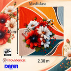 Edredón Jumbo De Borrega King Size 2.30mx2.40m Providencia® Margarita Multicolor