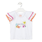Blusa Holgada Con Adorno En Manga Mod.916-1022 Marca Losan®