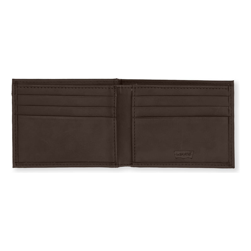 Billetera Para Hombre Bifold Mod.87522-0162 Marca Levi's® Marrón Liso