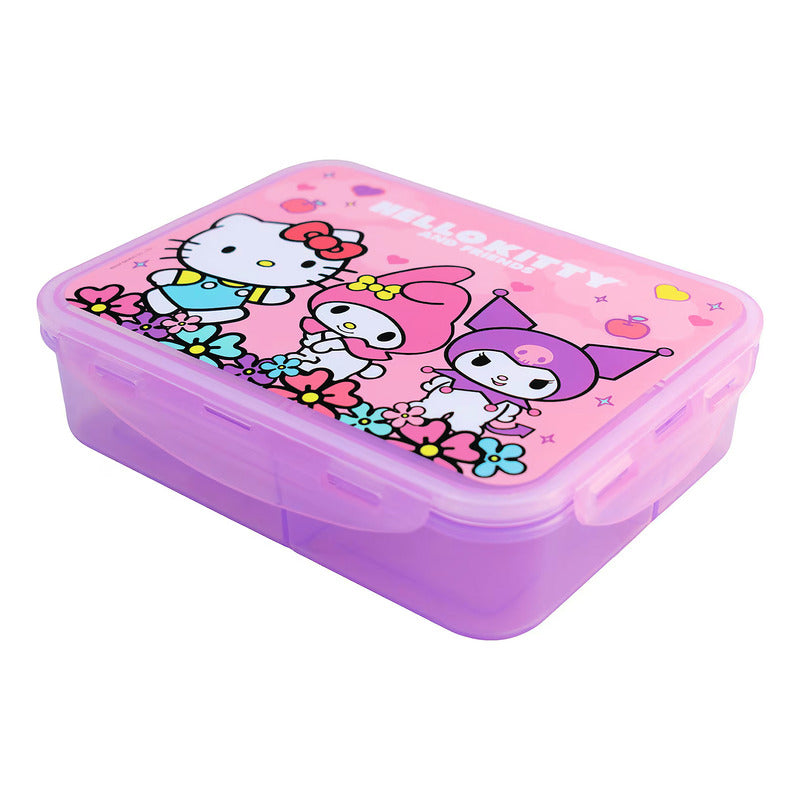 Contenedor Para Alimentos Con 3 Divisiones Diseños Animados