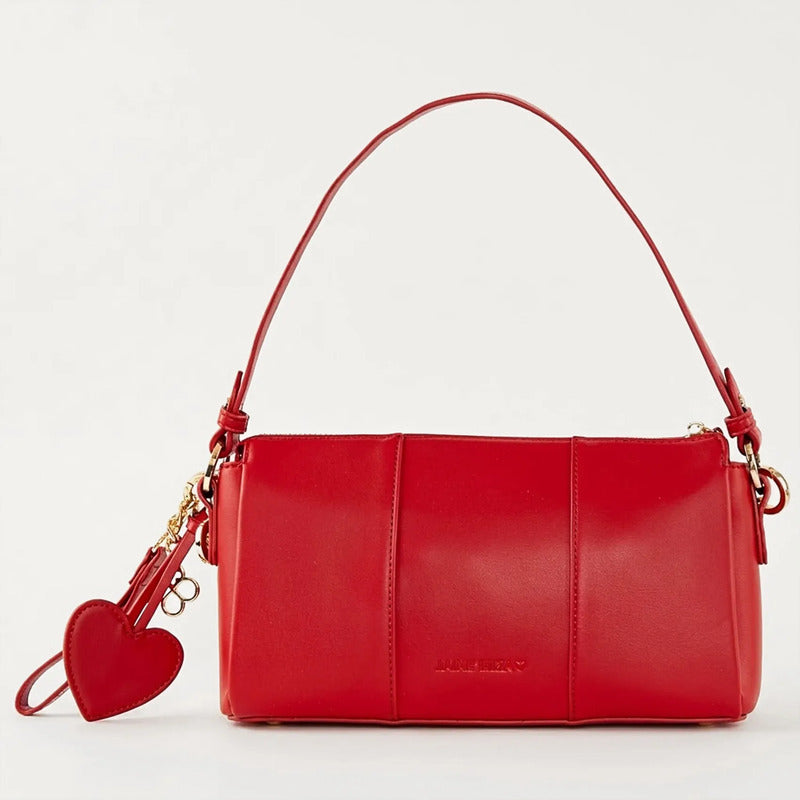 Bolso Crossbody Para Mujer Mod. Ji 2896 Marca Jaime Ibiza® Rojo Lisa Níquel