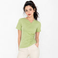 Blusa Corte Asimétrico Para Mujer Mod.x1126 Marca Julys® Verde Limón Lisa G