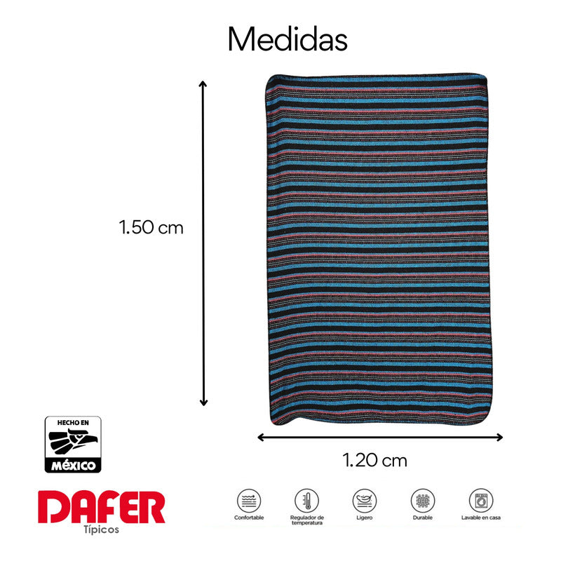 Frazada De Acrilico Afelpada Multiusos 1.20m X 1.50m Mod. Ac