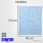 Cobertor Frazada Ligero Jacquard Cunero 90x110m Providencia® Caballito Azul