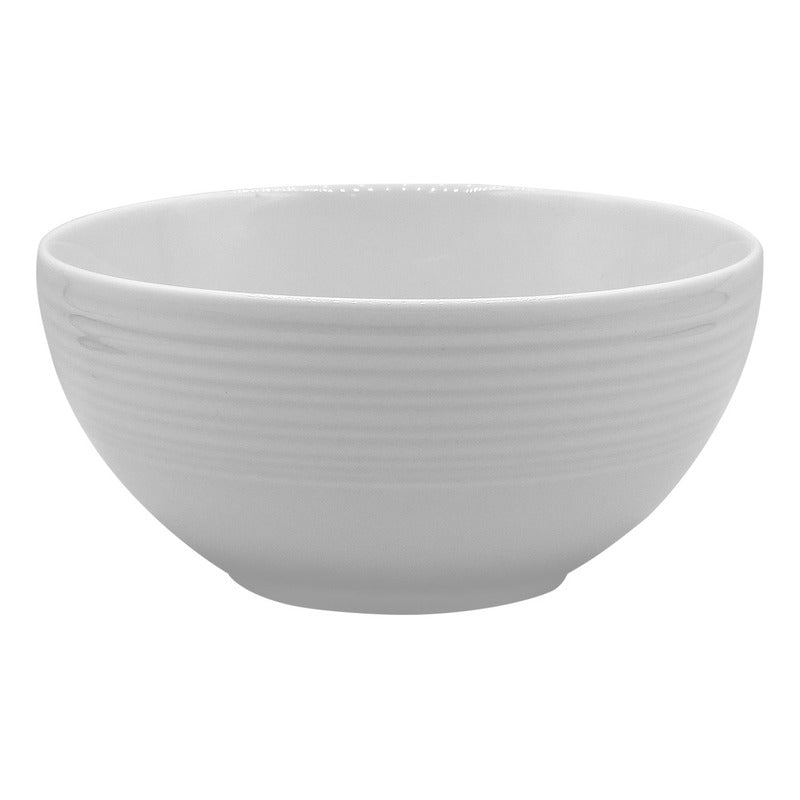 Vajilla De Porcelana 16pz Mod. Monotone Arctic Blanco Lisa