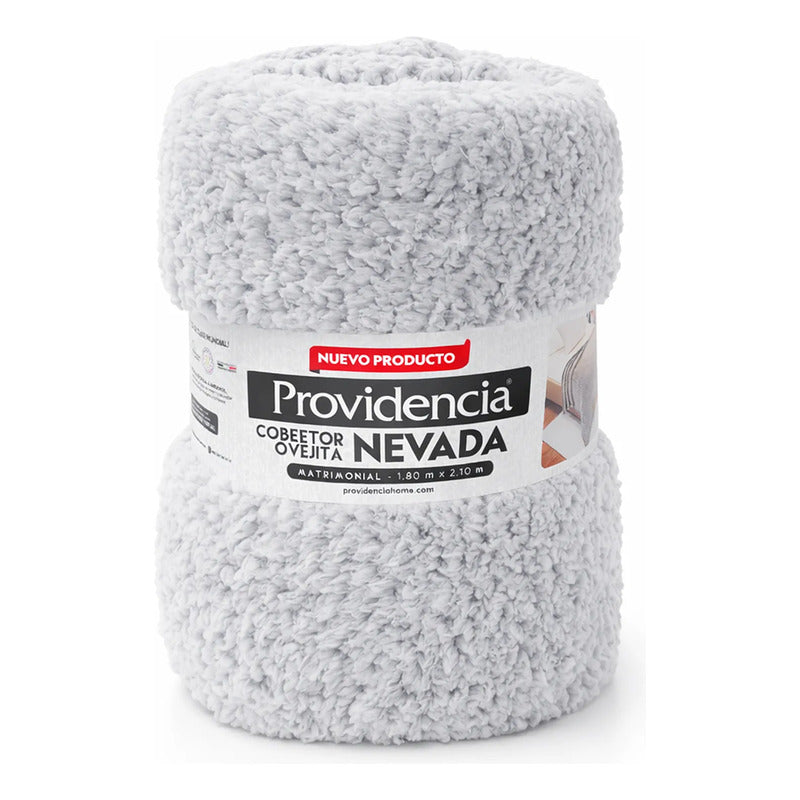 Cobertor Ovejita Ligero Matrimonial 1.80x2.10m Providencia® Multicolor 400 G Nevado Gris Claro