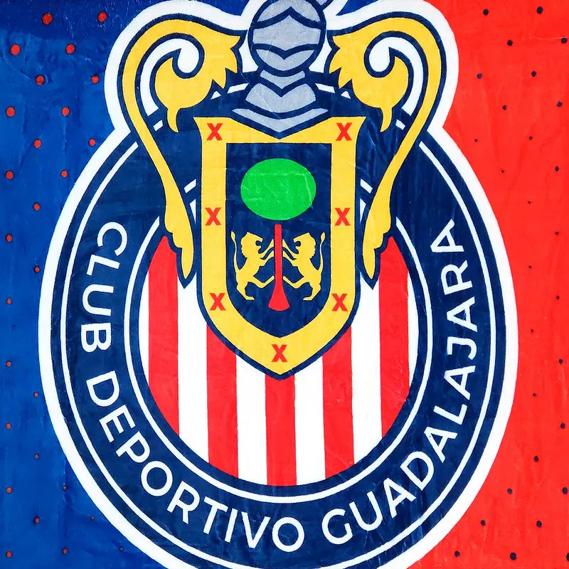 Cobertor Edredón De Borrega Matrimonial Providencia® Futbol Guadalajara  1 Kg Multicolor