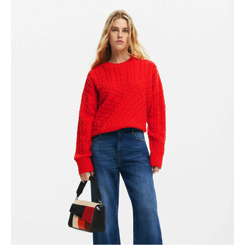 Sweater Juvenil De Punto Con Relieve De Dama Marca Desigual®