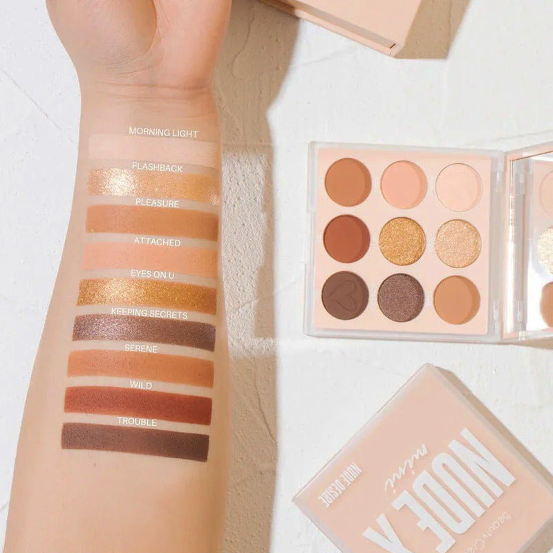 Paleta De Sombras 9 Tonos Nude X Marca Beauty Creations®