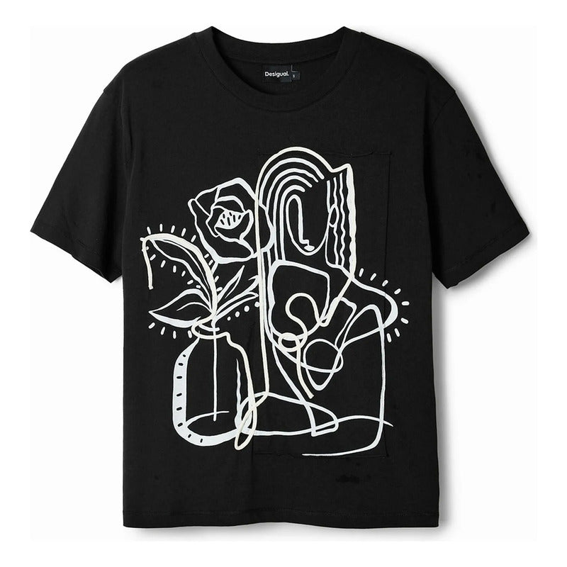 Blusa Casual Para Mujer Con Diseño Artístico Marca Desigual® Multicolor 24swtkb0