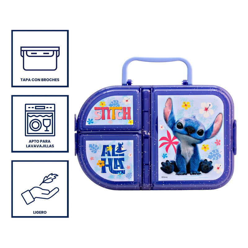 Lonchera Escolar Infantil 3 Divisiones Diseños Animados