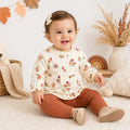 Conjunto De Algodón Para Bebé 2 Pz  Mod.2710 Marca Mayoral® Canela 1-2 M