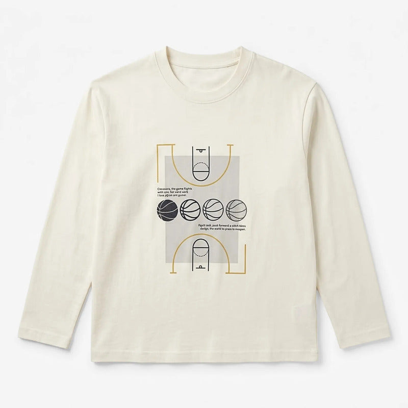 Playera Casual Para Niño Mod.7045 Marca Nukutavake Mayoral® Beige Básquetbol 8 Años Lisa