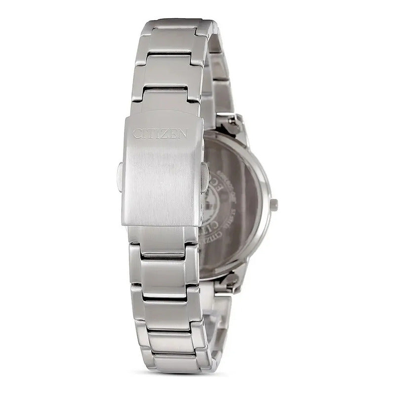 Reloj Analógico Para Mujer Fe6010-50a Eco Drive Citizen® Plateado Blanco