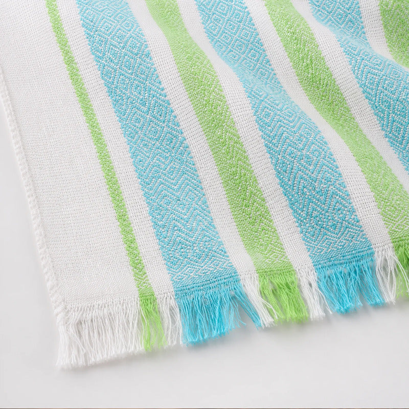 Servilleta De Cocina Multiusos Tejida 45 X 55cm Verde Rayas