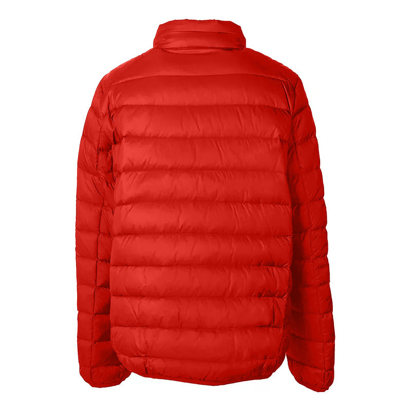 Chamarra Capitonada Para Niño Mod. Bw83-pol8884 Greenlander® Rojo G Lisa
