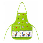 Mandil Delantal Ajustable Multiusos Repelente 65x50cm Verde Limón Patos