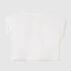 Blusa Corta Para Niña Mod.6047 Marca Mayoral® Blanco Carmín 12