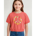 Blusa Casual Para Niña Mod.6056 Marca Mayoral® Rojo Flores 10 Años