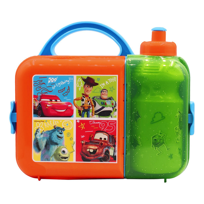 Lonchera Infantil De Plástico Con Botella Diseños Varios