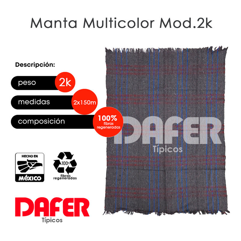 Cobija Mexicana Manta Multicolor Mod.2k Económica
