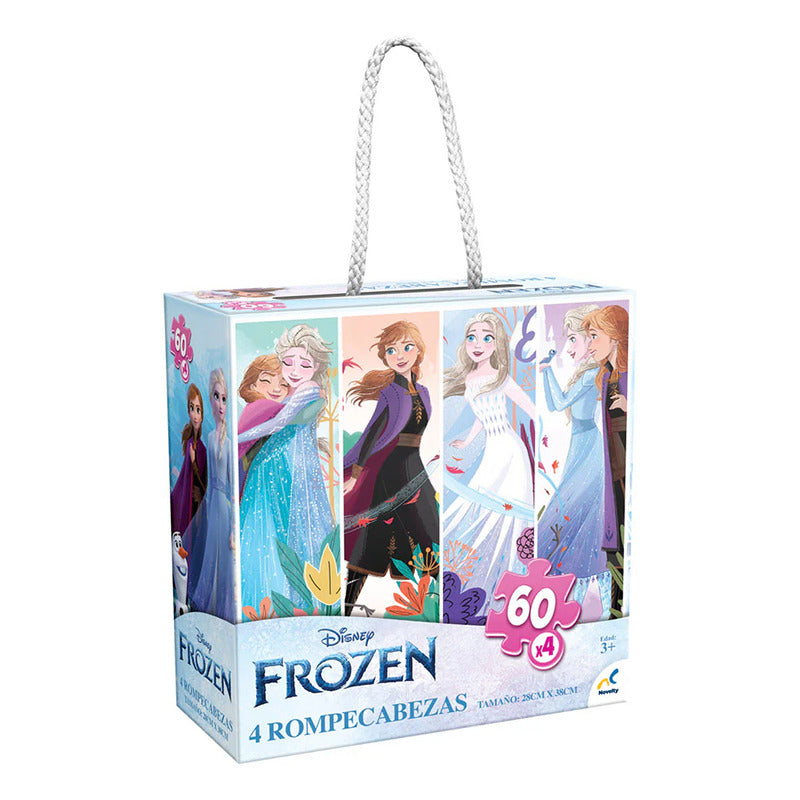 Rompecabezas 4 En 1 Frozen Mod. Jca-1129 Marca Novelty®