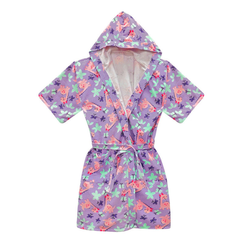Bata De Baño Microfibra Estampada Diseños Animados