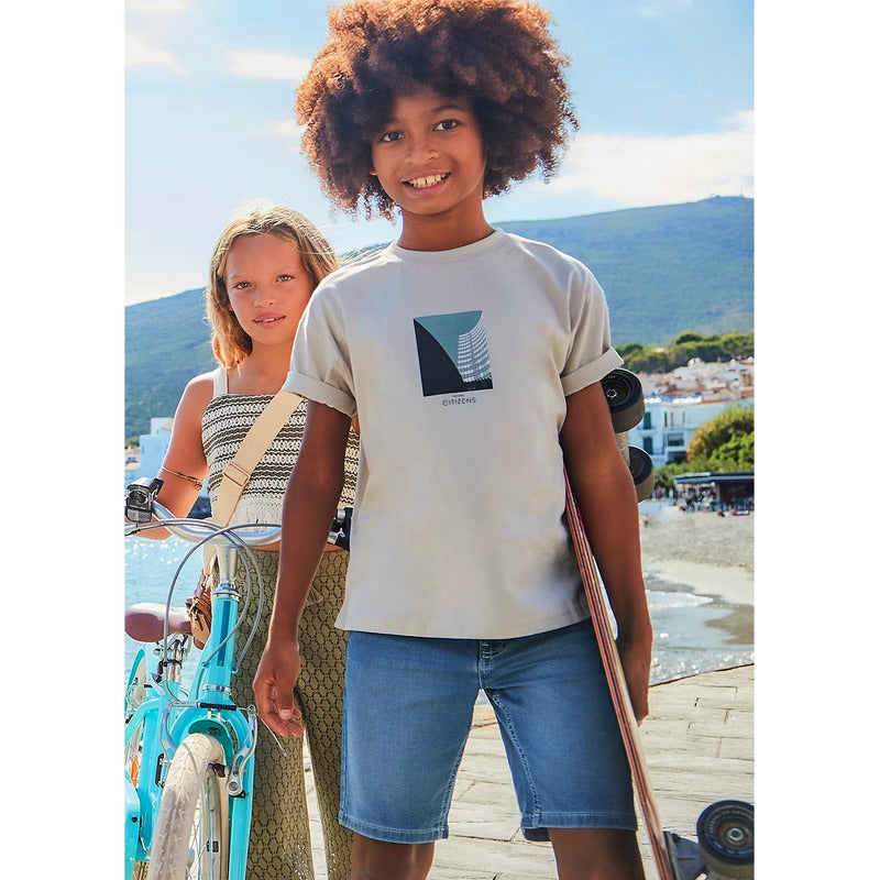 Bermuda De Mezclilla Para Niño Mod. 6203 Marca Mayoral®