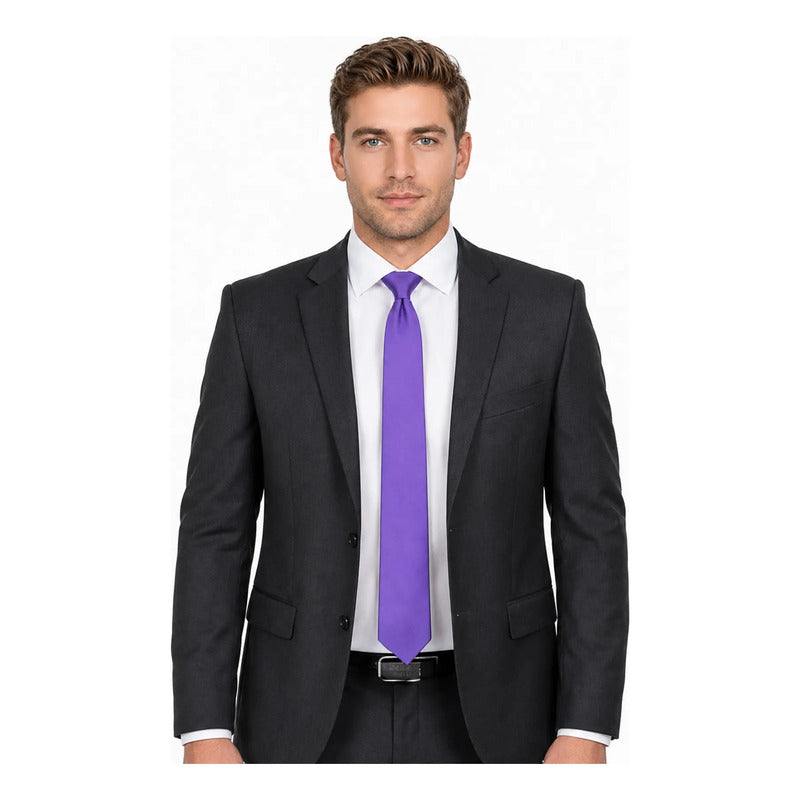 Corbata Elegante Para Hombre Eventos Y Negocios Marca Cotu® Morado Texturizado 160 Cm