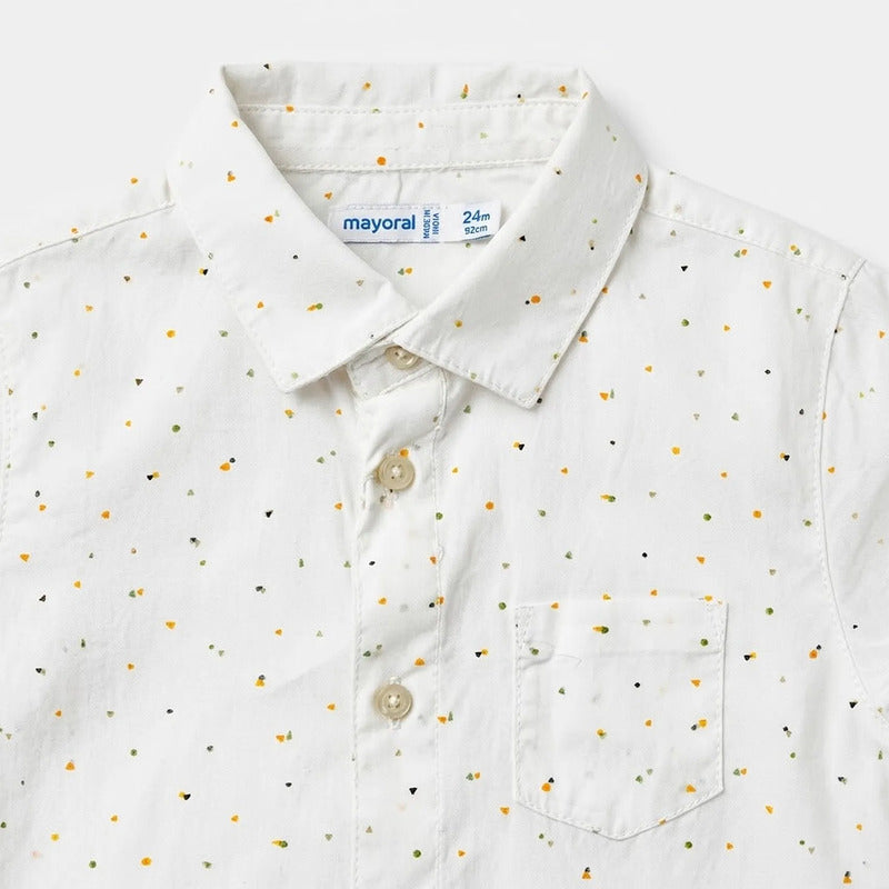 Camisa Ligera Para Bebé Mod. 1118 Marca Mayoral® Jungla Geométrico 18 Meses